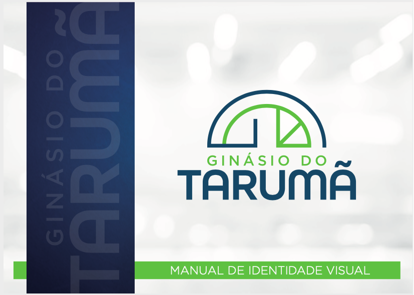 imagem contendo a capa do manual de identidade visual do ginásio do tarumã