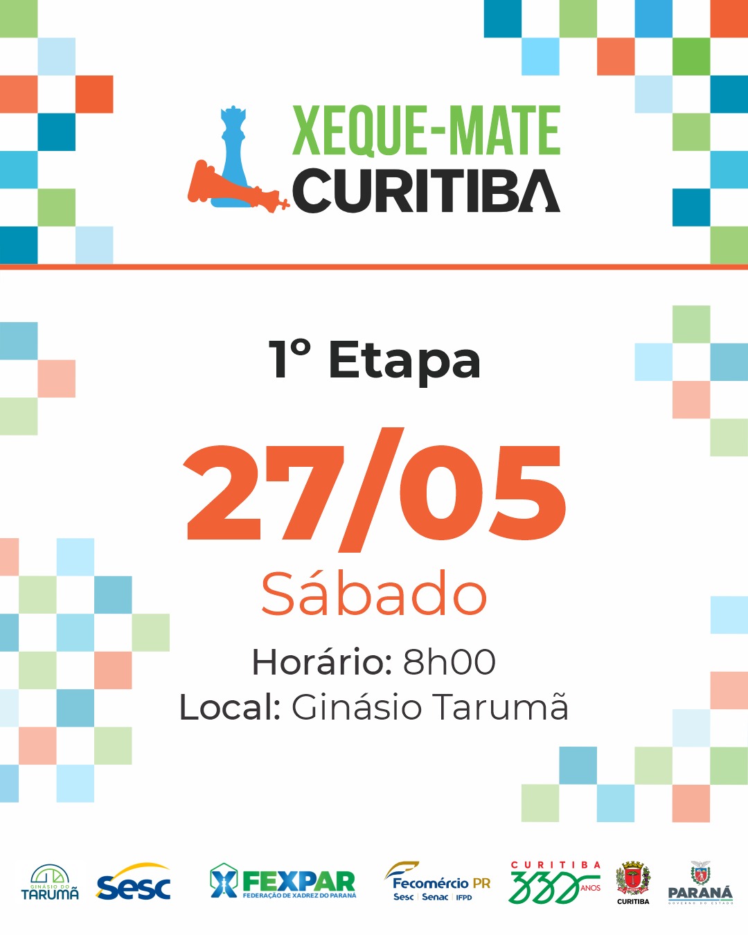 28/5 - 1a Etapa do Circuito Xeque Mate 2022 no Colégio Militar de Curitiba  - FEXPAR - Federação de Xadrez do Paraná