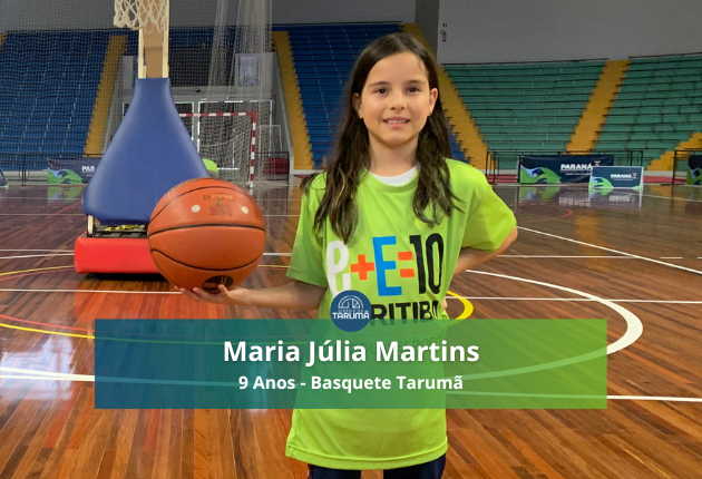 maria júlia martins atleta do mês de maio de basquete