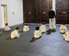 treino da equipe do projeto taekwondo para todos